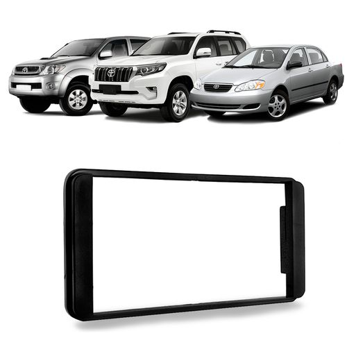 Moldura do Painel 2 Din Corolla Sw4 Hilux Prado Preto Padrão Japonês