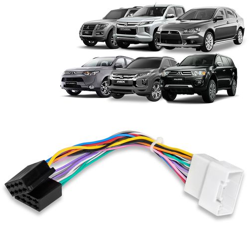 Chicote de Ligação Lancer Asx Pajero Full Dakar Outlander L200 Triton Plug ISO