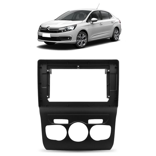 Moldura de Painel 10 Polegadas Citroen C4 Lounge 2014 a 2017 Preto