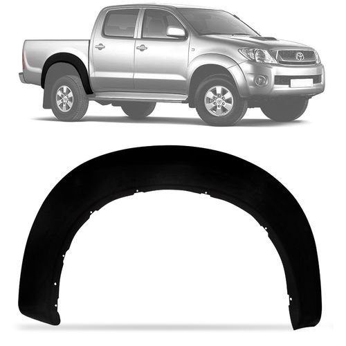 Alargador de Paralamas Hilux 2005 a 2011 Traseiro Direito Preto