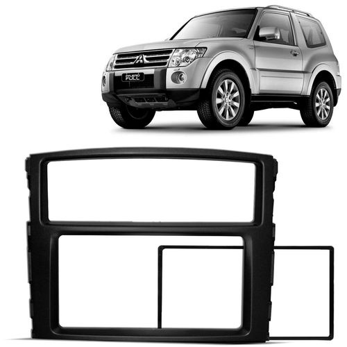 Moldura do Painel 2 Din Pajero Full 2010 a 2013 Preto Padrão Japonês e Chinês