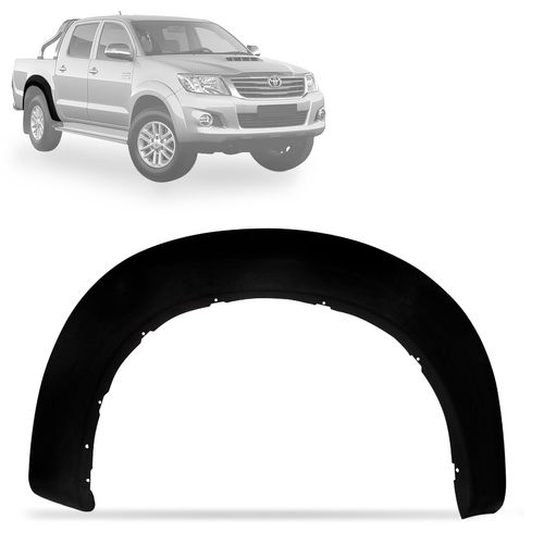 Alargador de Paralamas Hilux 2012 a 2015 Traseiro Direito Preto