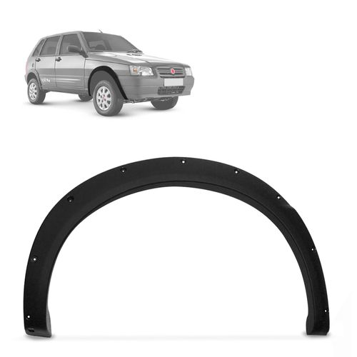 Alargador de Paralamas Uno Way 2006 a 2008 Dianteiro Direito Preto