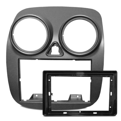 Moldura de Painel 9 Polegadas Palio Attractive Grand Siena 2012 a 2021 Grafite