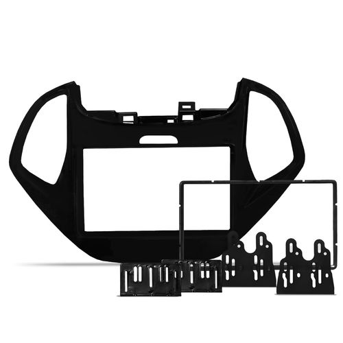 Moldura do Painel 2 Din Ford Ka 2014 a 2017 Preto Padrão Japonês e Chinês