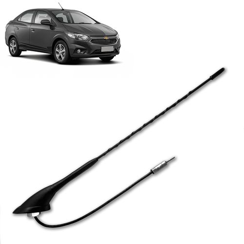 Antena de Teto Dianteira Montana Prisma Meriva Agile Corsa Haste Espiral 44cm Removível
