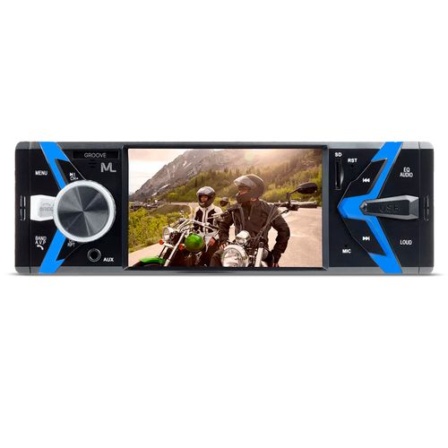 Radio Automotivo Mp5 Multilaser Groove P3341 Tela 4 pol BT USB SD FM Aux 4x45w