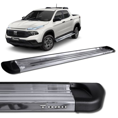 Estribo Lateral Fiat Toro 2016 a 2023 Aluminio Polido Track