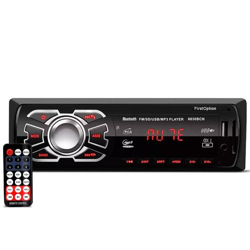 Radio Automotivo First Option 6630BN Mp3 Player Bluetooth USB SD FM Aux 4x25w