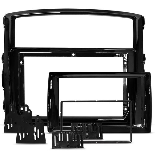 Moldura de Painel 9 com Redutor para 7 polegadas Pajero Full 2010 a 2021 Black Piano