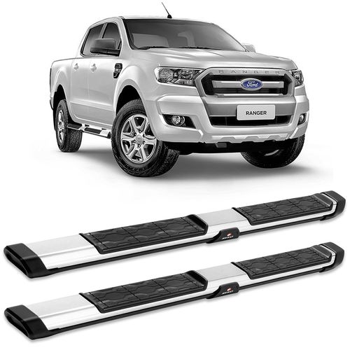 Estribo Lateral Ranger 2013 a 2023 Alumínio Cromado Keko My Road