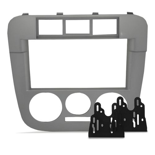 Moldura do Painel 2 Din Gol Saveiro Parati 2005 a 2014 Prata