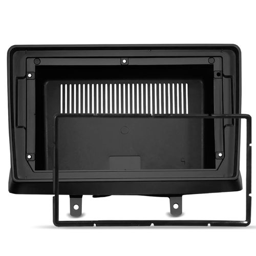 Moldura de Painel 9 Polegadas Fiat Doblo 2001 a 2021 Preto