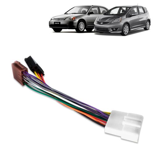 Chicote de Ligação Civic Fit 2000 a 2006 Plug Conector ISO 16 vias