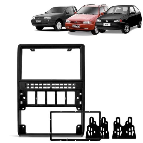Moldura do Painel 2 Din Gol Parati Saveiro G2 Bola Preto Padrão Japonês e Chinês