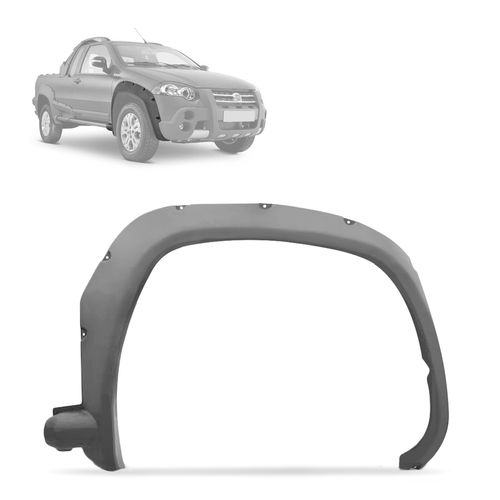 Alargador de Paralamas Strada Adventure Locker 2009 a 2013 Dianteiro Direito Cinza