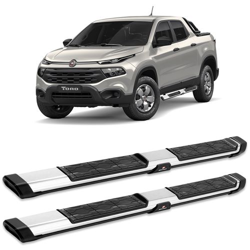 Estribo Lateral Fiat Toro 2016 a 2023 Alumínio Cromado Keko My Road