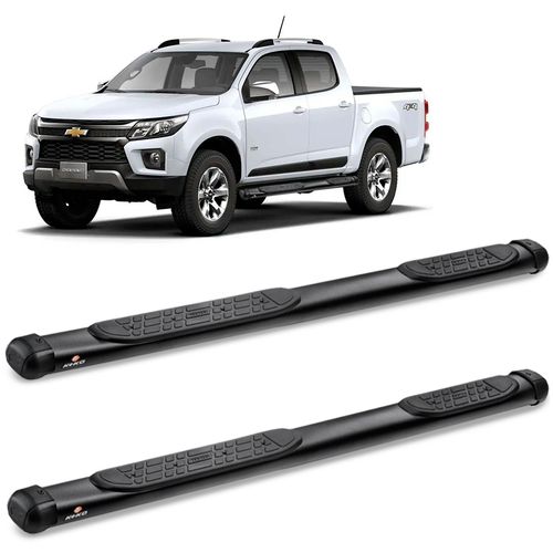 Estribo Lateral S10 CD 2012 a 2023 Oblongo Preto Keko K1