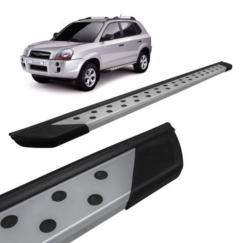Estribo Lateral Hyundai Tucson 2005 a 2017 Alumínio Prata Bepo