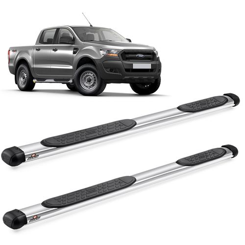 Estribo Lateral Ranger 2013 a 2023 Oblongo Cromado Keko K1