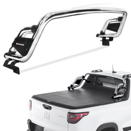 Santo Antonio Fiat Strada 2021 2022 Cabine Dupla Cromado Tubolar Keko K1