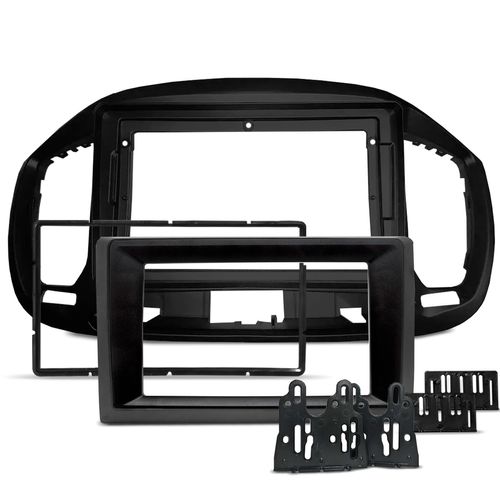 Moldura de Painel 9 Polegadas Fiat Uno 2015 a 2021 com Redutor pra 7 Preto Fosco