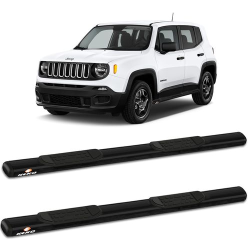 Estribo Lateral Jeep Renegade 2015 a 2023 Oblongo Grafite Keko K1