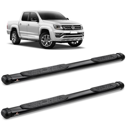 Estribo Lateral Amarok CD 2010 a 2023 Oval Preto Keko k1