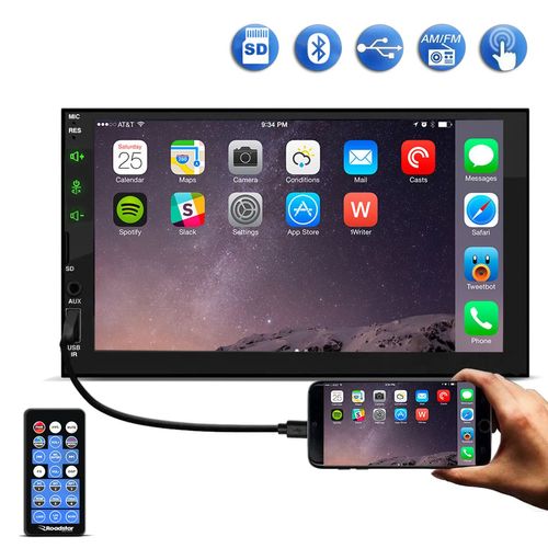 Central Multimídia MP5 Roadstar RS-505MP5 Tela 7 Espelhamento Bluetooth USB SD AUX Radio