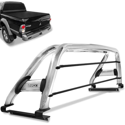 Santo Antonio L200 Sport Outdoor 2004 a 2012 Duplo Cromado Com Barra