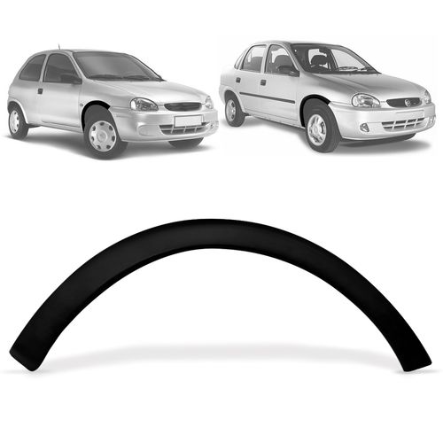 Alargador de Paralamas Corsa 1994 a 2002 E Classic 2003 a 2010 Dianteiro Direito Preto