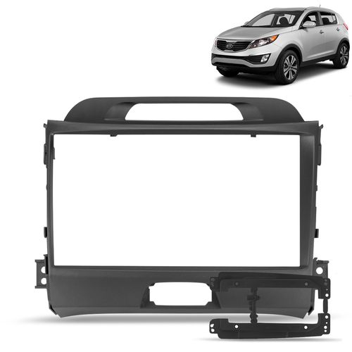 Moldura Do Painel 9 Polegadas Kia Sportage 2010 a 2016 Grafite