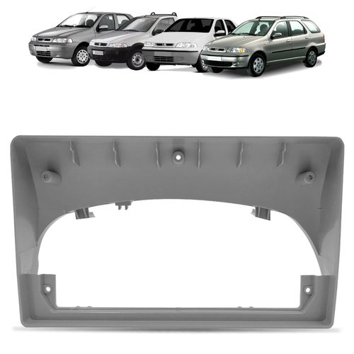 Moldura do Painel 9 Polegadas Palio Strada Siena Weekend 1996 a 2005 Cinza