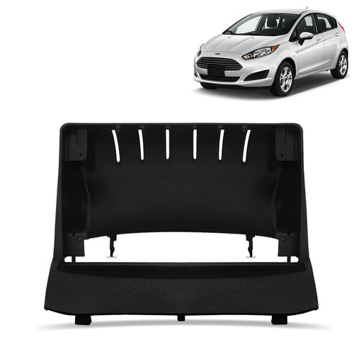 Moldura do Painel 9 Polegadas Ford Fiesta 2014 a 2017 Preto
