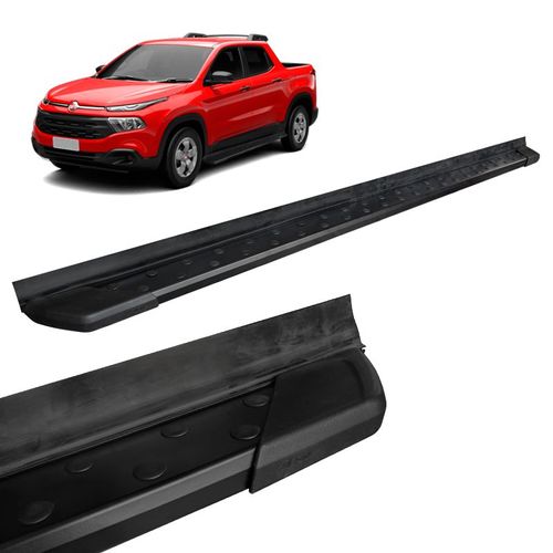 Estribo Lateral Fiat Toro 2016 a 2018 Aluminio Preto Bepo