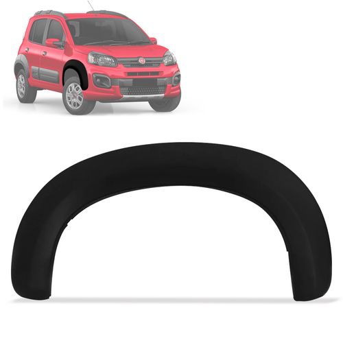 Alargador de Paralamas Uno Way 2014 a 2019 Dianteiro Direito Preto