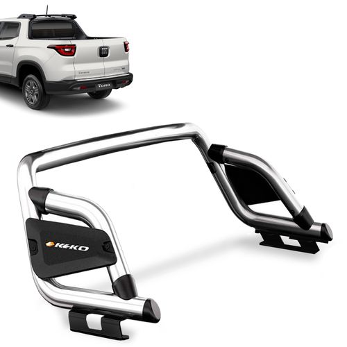 Santo Antonio Fiat Toro 2016 a 2023 Cromado Tubolar Keko K1