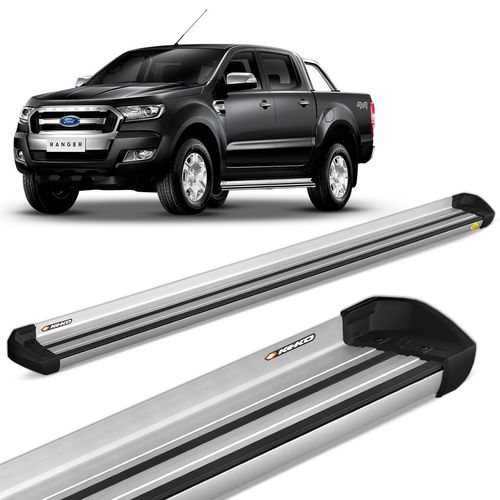 Estribo Lateral Ranger 2013 a 2023 Aluminio Prata Keko K1