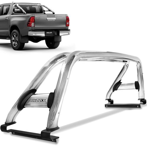 Santo Antonio Hilux 2016 a 2023 Duplo Cromado Sem Barra