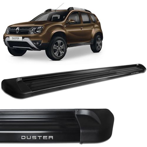 Estribo Lateral Duster 2012 a 2023 Aluminio Preto Track