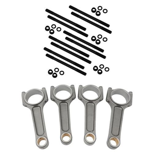 BIELA FORJADA BASIC 143MM (JOGO COM 4 UNIDADES) + Prisioneiros de cabeçote forjados - MOTOR GM CHEVROLET FAMÍLIA 2 / 1.8 / 2.0 8V E 16V