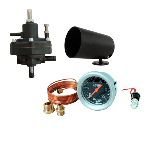 DOSADOR DE COMBUSTÍVEL HPI GRANDE PARA MOTORES INJETADOS LINHA COMPOSITE SPA + MANÔMETRO DE PRESSÃO DE COMBUSTÍVEL 10 BAR 52 MM + SUPORTE GRÁTIS