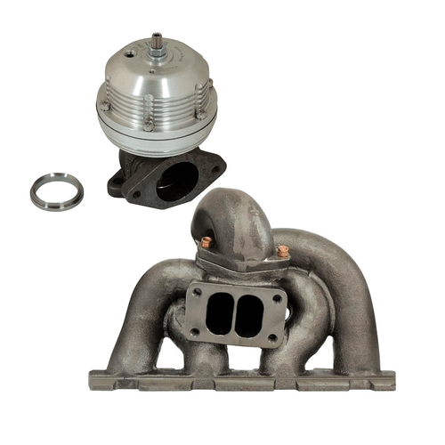Coletor de escape para turbo pulsativo VW/Audi 2.0 TSi 200cv (até 2013) - T3 (TMA11) + WASTEGATE USA REGULAGEM MECÂNICA