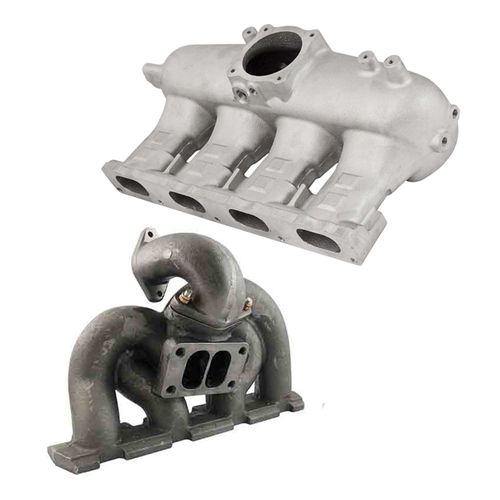 Coletor de escape para turbo pulsativo VW/Audi 2.0 TSi 200cv (até 2013) - T3 + Coletor de admissão