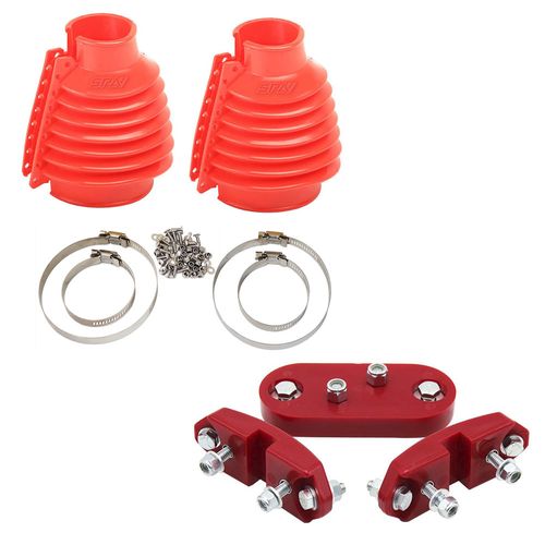Coifa de câmbio em silicone (par) + kit coxim motor e câmbio em PU para Fusca e derivados