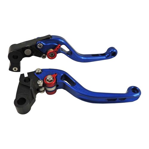 01 PAR MANETES MARCA TITAX Mod. GP Short - Cor azul R21 x L17