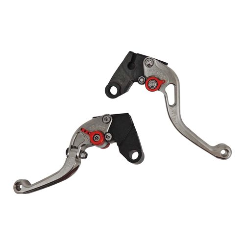 01 PAR MANETES MARCA TITAX Mod. GP Folding - Cor titanium R21 x L17