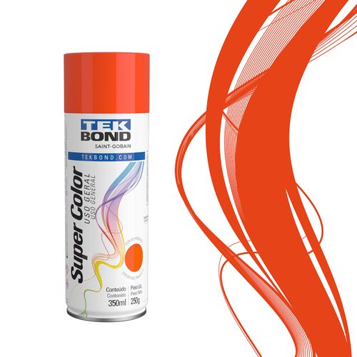 Tinta Spray Uso Geral Laranja 350Ml 250G - Tekbond