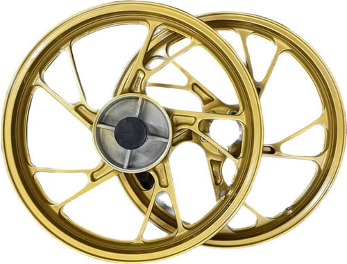 Par Roda Liga Leve 5 Pontas Titan150 Titan160 Disco Dourada