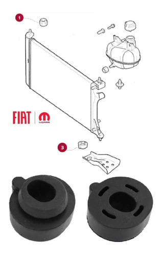 Par Bucha Coxim Radiador Fiat Punto 2008-2017 51806982